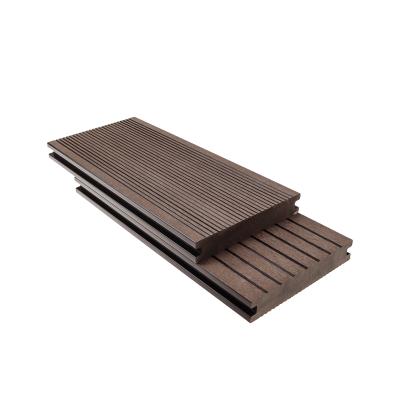 China Decking made up of 140*19 mm modern anti-UV outdoor solid wpc flooring for sale