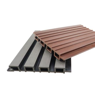 China Easy Setting Wood Fiber Cladding Exterior Exterior Panels Grooved Panel Privacy Wall Wpc Cladding Exterior Wall Panel for sale