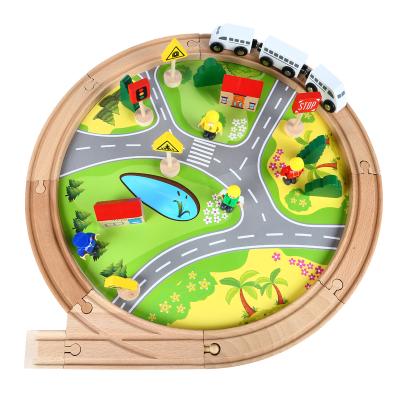 China 2020 Hot Selling Slot Toy Amazon NEW Wooden Train Track Set Toys Girls Boys Girls Wholesale Hot Sale Train Set Toy for sale