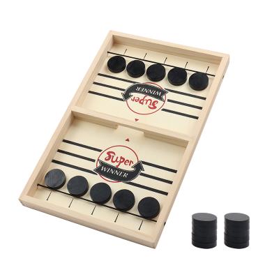 China DIY TOY Wood Fast Sling Puck Game Sling Shooting Games Winner Trained Board Games for Kids and Adult Hot Sale in Amazon Puzzle Toy for sale