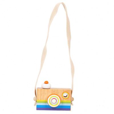 China Fashion Baby Kids Toy Classic Mini Wooden Cute Camera Toys Eco-friendly Material Safe Natural Childhood for sale