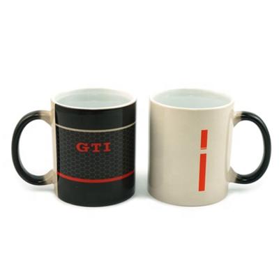 China New Design Customized Disposable 11OZ Office Heat Transfer Color Changing Magic Cup Coffee Mug Drinkware for sale