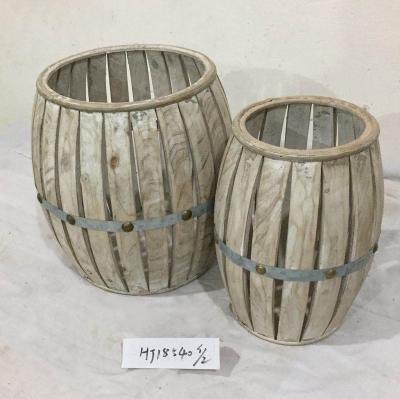 China Hot Selling Minimalist Decorative Vintage Lantern Wooden Candle Holder for sale