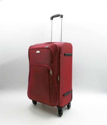 China Soft Wholesale Wheel Luggage Spinner Factory Price Red Luggage Trolley Suitcases Luggage Set for sale