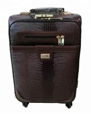 China China Wholesale Soft Leather Luggage Trolley Luggage Trolley 4 Piece Suitcase Sets for sale