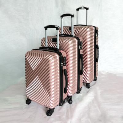 China ABS Hard Case Suitcase Set Iron Trolley Luggage Bags for sale