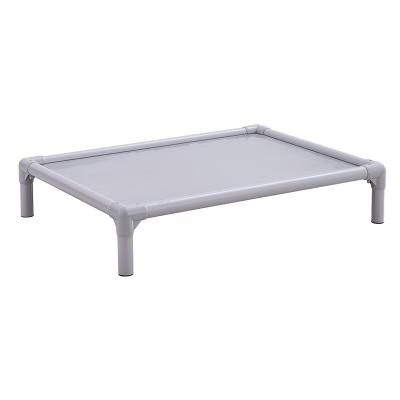 China Cooling Wrought Iron Metal Frame Pet Bed Outdoor Waterproof Dog Raised Bed for sale