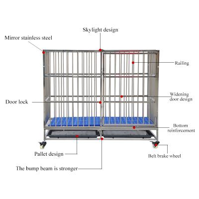 China Sustainable Wholesale Pet Cage Dog Metal Cages Runs Stainless Home Outdoor Animal Cage for sale