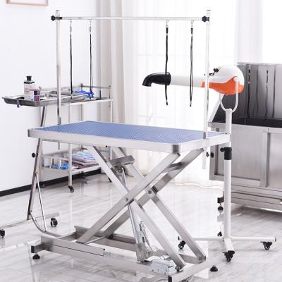 China Viable Wholesale Electric Cross Table Lift Pet Grooming Lifting Cleaning Table for sale