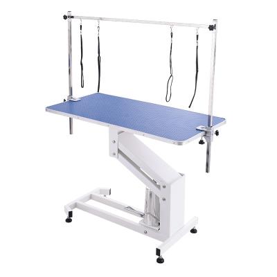 China Sustainable Hydraulic Pet Grooming Table Household Lifting Round Dog Grooming Table for sale