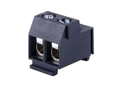 China CA Series Pitch 5.0mm Spring Clamp Terminal Block 2P 3P Group Base Black for sale