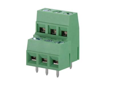 China Double Layer Terminal Block Green 5.08mm Pitch PCB Application UL Certification for sale