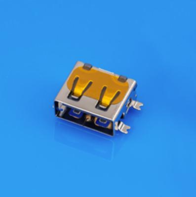 China Female LCP Housing PCB Mount USB Connectors USB Type A PCB Connector Gold Plating for sale