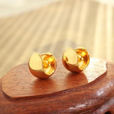 China Korean Vintage Custom Fashion Cute Gold Clips Earring Cute New Jewelry For Women Gifts Circle Small Circle Earrings for sale