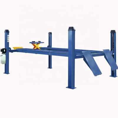 China 4 Post Hydraulic Wheel Alignment Car Lift With Rolling Jack 4000kg for sale