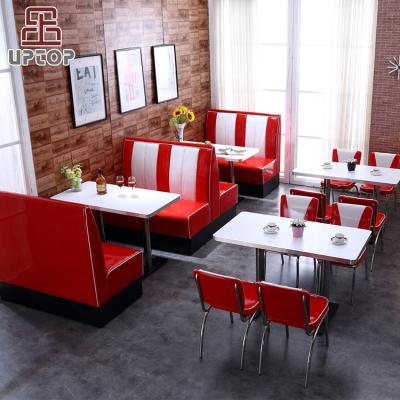 China New Retro Contemporary Diner American 50s Restaurant Furniture Set (SP-CT833) for sale