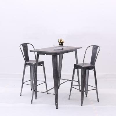 China Industrial Vintage Metal Bar Sets (SP-BT705) Used Restaurant Bar Furniture Tables Chairs for sale