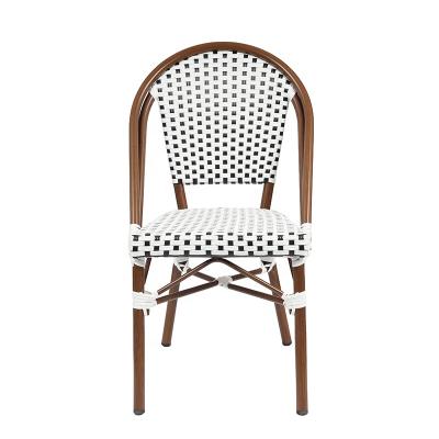 China France Modern Restaurant Furniture Stackable White Outdoor Rattan Chairs (SP-OC429-D) for sale