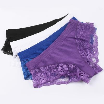 China Fancy Women Breathable Lace Panties Seamless Briefs Underwear for sale