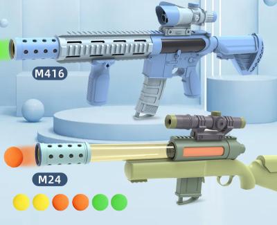 China EVA electronic soft ball children's gun bomb prices Toy Factory shooting foam hit my duck ejection parent-child toy gun for sale