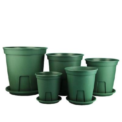 China Modern Green Plastic Plant Pots Gallon Nursery Tree Net Pots Metal Used With Flower/Green Plant Cast Iron Floor Boughpot for sale