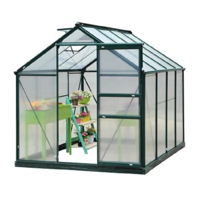 China Hot Sale 8.5 Feet Easily Assembled Feet*6.5 Garden Greenhouse Flower Greenhouse Aluminum Frame 6mm Printed Circuit Board Greenhouse for sale