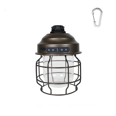 China Retro Lamp Light Wholesale Rechargeable Battery Portable Outdoor COB Tent Camping LED Light LED Working Hanging Lantern for sale