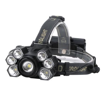 China 7 Convenient 3*XML T6+4*XPE Led Headlamp Led Headlight Zoom Head Lamp Torch Light Torch Lanterna For Camping for sale