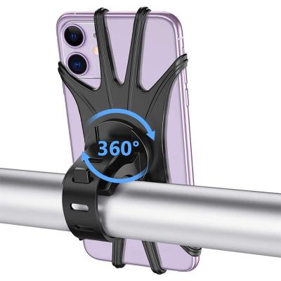 China Durable Custom Flexible Bicycle Smartphone Holder 360 Rotation Silicone Bike Mount Mobile Phone Holder for sale