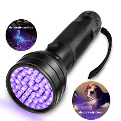 China High Quality Convenient Black UV Light Flashlight 51led 21led 12led 395-400nm Led UV Security Detection Flashlight for sale