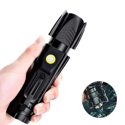 China Zoomable Led Lightweight Zoomable Waterproof Portable USB Charging XHP90 Flashlight 26650 Battery Best Camping Outdoor Lamp for sale