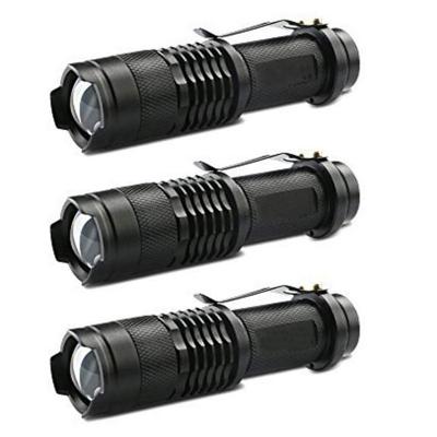 China Q5 Mini Led Flashlight Outdoor Zoomable Mini LED Camping Tactical Torch 14500/AA Powered With Pocket Clip for sale