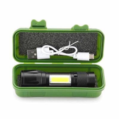 China Mini Built-in Led Flashlight Battery Zoom Camp Fire Pit Torch Lamp 2000 Lumen Adjustable Outdoor Camping Waterproof for sale