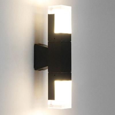 China Outdoor Decorative Metal Led Courtyard Living Room Lighting Fixture Wall Sconce Light Fixtures for sale