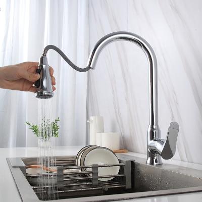 China Modern Kitchen Faucet Water Tap Kitchen Faucets Brass Pull Out Kitchen Mixer Sink Faucets Sanitary Faucet for sale