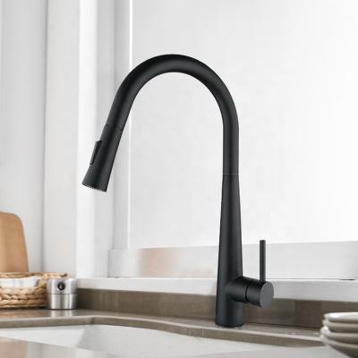 China Modern Modern 304 Stainless Steel Water Tap Kitchen Faucet Brass Pull Out Kitchen Mixer Sink Faucets torneiras pretas for sale