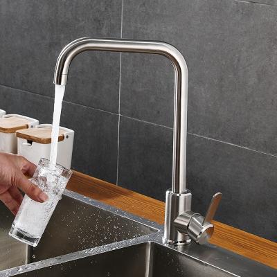 China 2021 Water Faucet 304 Stainless Steel Modern Kitchen Faucet kichen Kitchen Faucets Kitchen Mixer Sink Faucets for sale