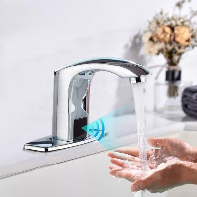 China Smart Sense Faucets Bathroom Auto Faucet Basin Faucet Motion Sensor Electric Water Taps Sensor Faucet Induction Auto Faucet for sale