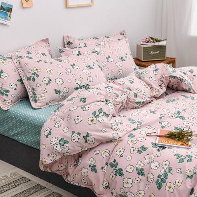 China Now Available Nondisposable Yellow And Pink Ultra Soft Bedding Suit Polyester Fabric Bedding Comforter Cover for sale