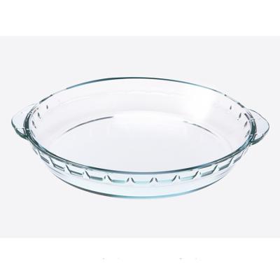 China 8 Inch Sustainable Bakeware Oven Safe Round Glass Eco - Friendly Baking Dish Sets Cooking Tableware Bakeware for sale