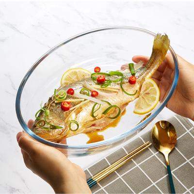 China Wholesale Disposable Fashionable Clear Baking Glass Bread Dish/Pie Baking Trays/Oven Glass Bakeware Safe Set for sale