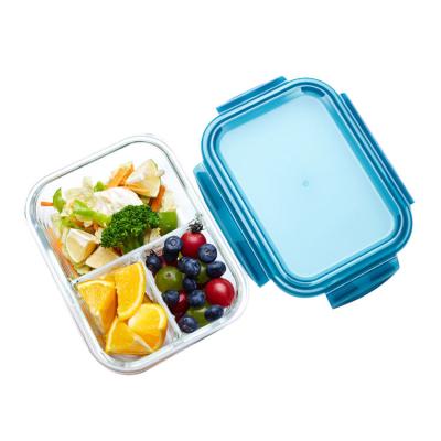 China 2022 New Design Green Color Modern Glass Food Container Tall Size Viable Glass Different Sizes Meal Prep for sale