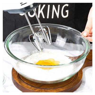 China Viable Hot Selling Glass Salad Bowl Set Quality Control Tempered Glass Salad Fruit Mixing Bowl for sale