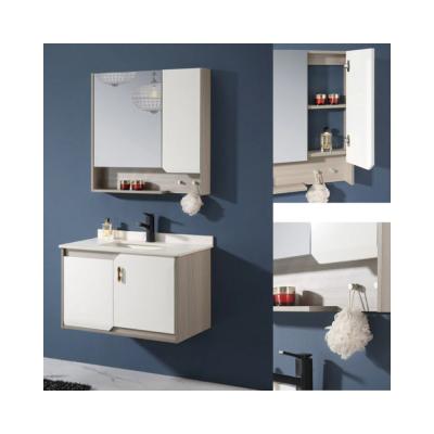 China New Design Modern Bathroom Wholesale Price Wooden Vanity Mirror Cabinet for sale