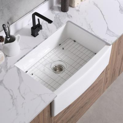 China Without Front Ceramic Farmhouse Sink Kitchen Faucet Modern Apron Style Single Bowl Counter Basin 33