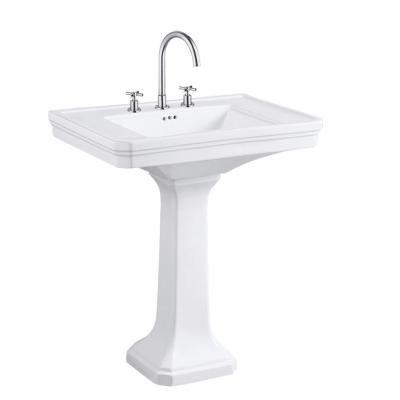 China Modern Design Soft Hot Selling Ceramic Wash Basin Set, Suitable For Bathroom Wash Basin for sale