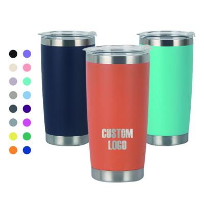 China Custom Viable Stainless Steel Travel 20 oz Tumbler Mugs Vacuum Mug Personalized White Mugs Wholesale For Drinks for sale