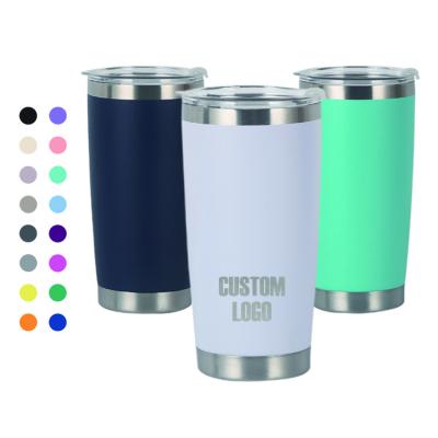 China Double Wall Sustainable Stainless Steel Insulated Tumbler With Magnetic Straw Lid Yeticooler Powder Coated Custom Volume 20oz 30oz for sale