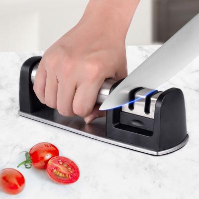 China Viable German Professional Tools Cutting Grade Tungsten Two-Step Design Knives Sharpener Knife Kitchen Set for sale