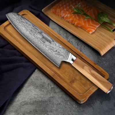 China German Logo Viable Classic OEM Quality 67 Layers Restaurant Hotel Knives With Box Damascus Premium High Carbon Steel Kitchen Knife for sale